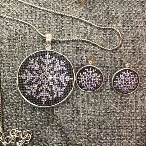 Brighton snowflake necklace and earring set